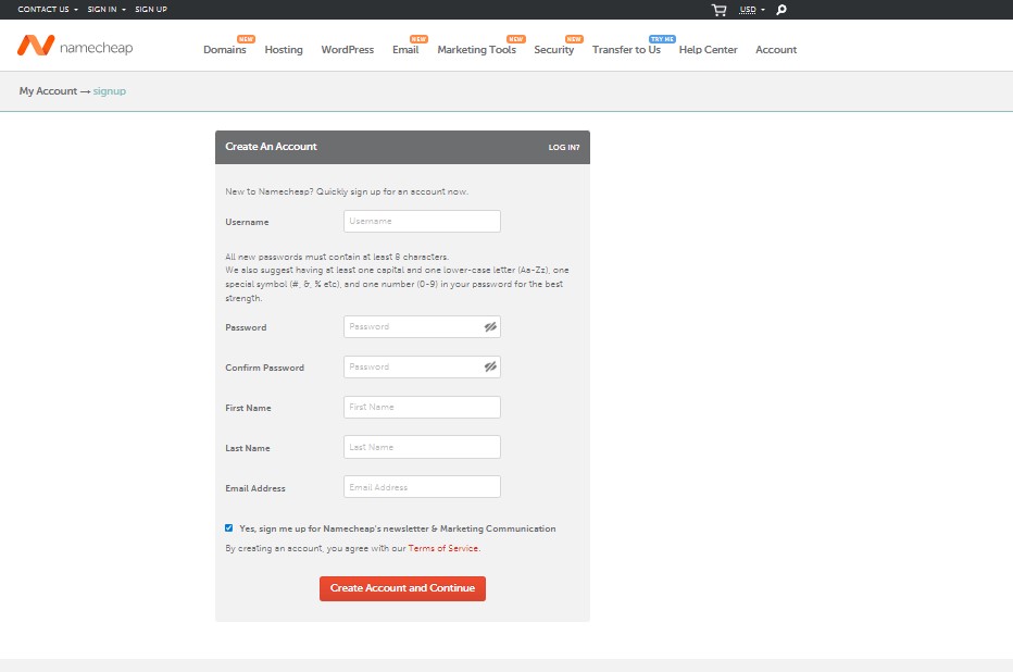 Getting Started with Namecheap